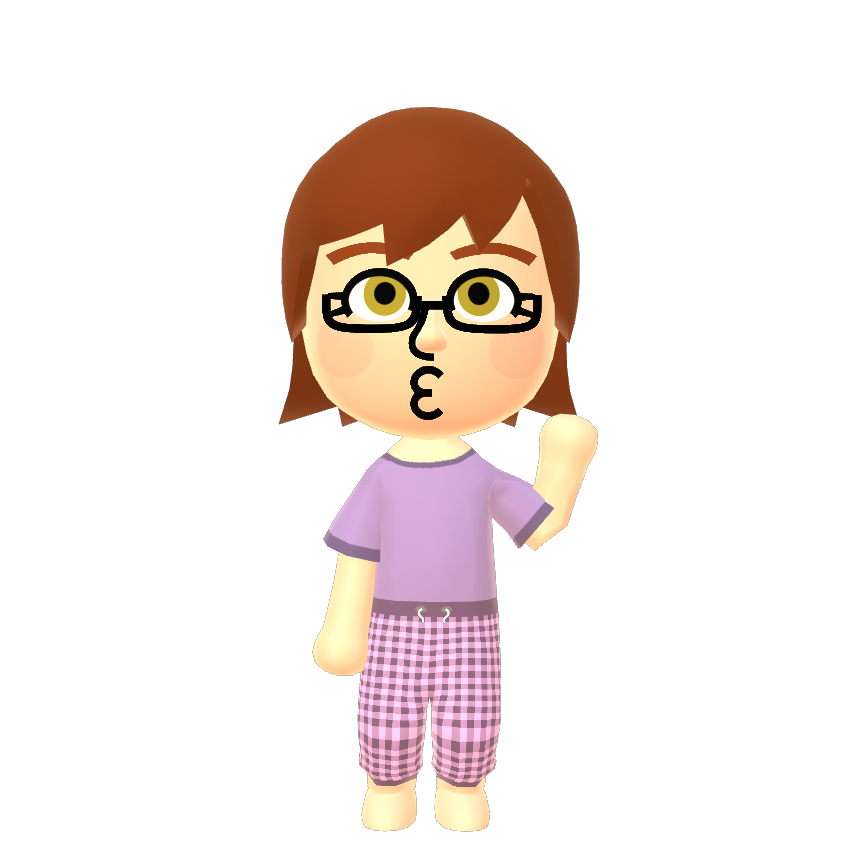 my mii waving hello